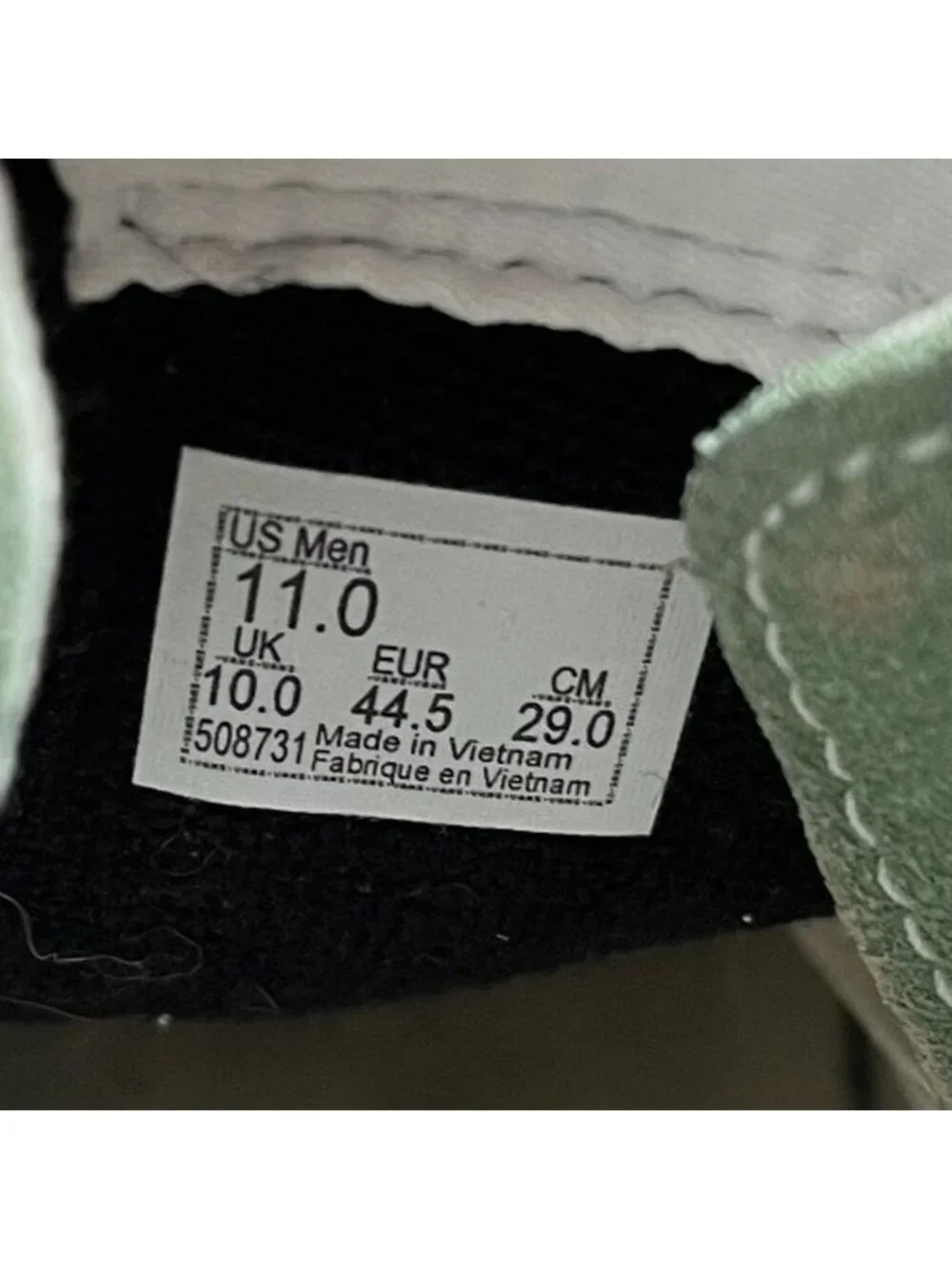 Vans Sk8-Hi Mens Size 11 Shale Green White Athletic Suede Skate Shoes Sneakers
